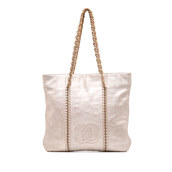 Pre-Loved Chanel Metallic Goatskin Luxe Ligne Tote - Picture 1 of 10